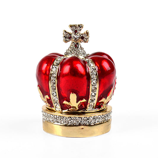 Red and Gold Imperial Crown Trinket Box