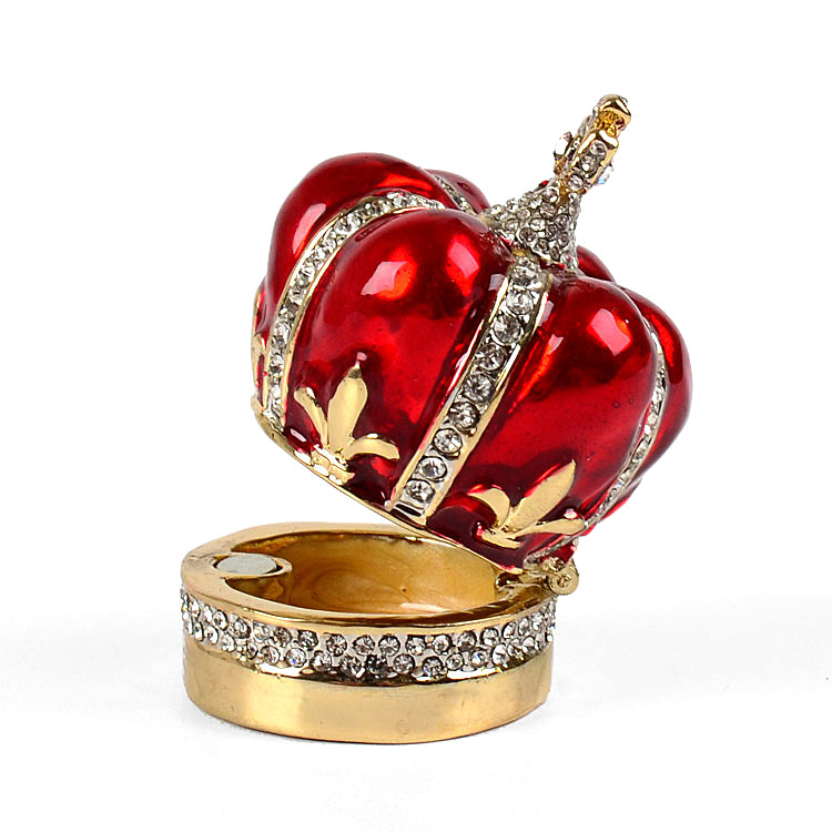 Red and Gold Imperial Crown Trinket Box