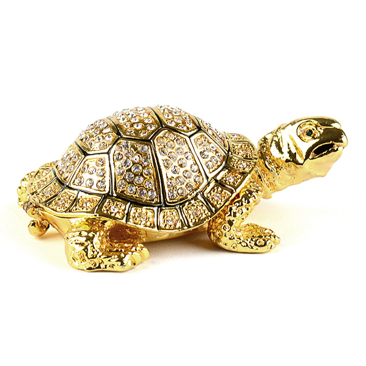 Golden Snapping Turtle Trinket Box