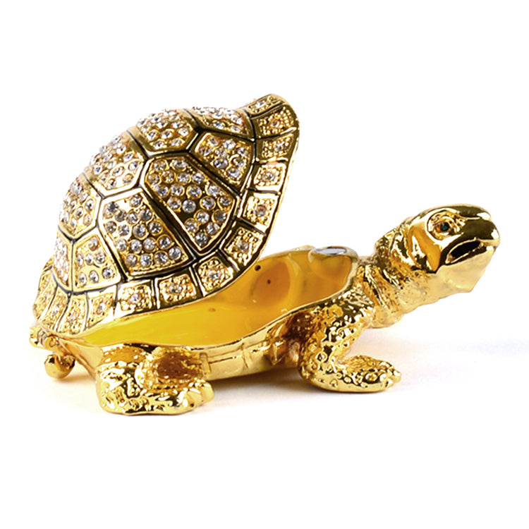Golden Snapping Turtle Trinket Box
