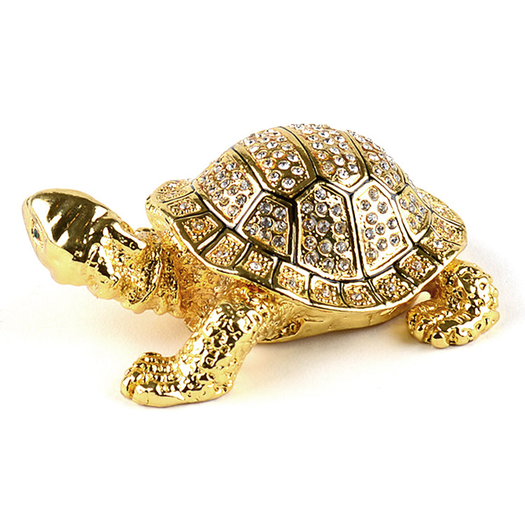 Golden Snapping Turtle Trinket Box