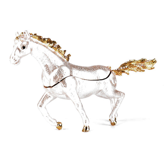 White Horse Running Trinket Box