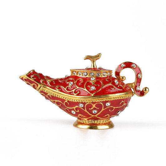 Red Genie Lamp Trinket Box