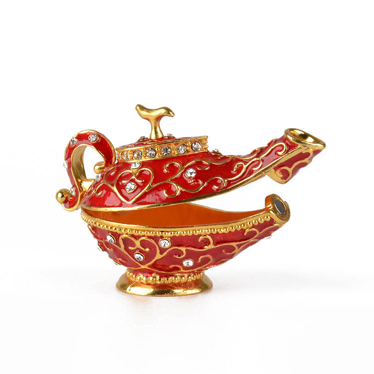 Red Genie Lamp Trinket Box