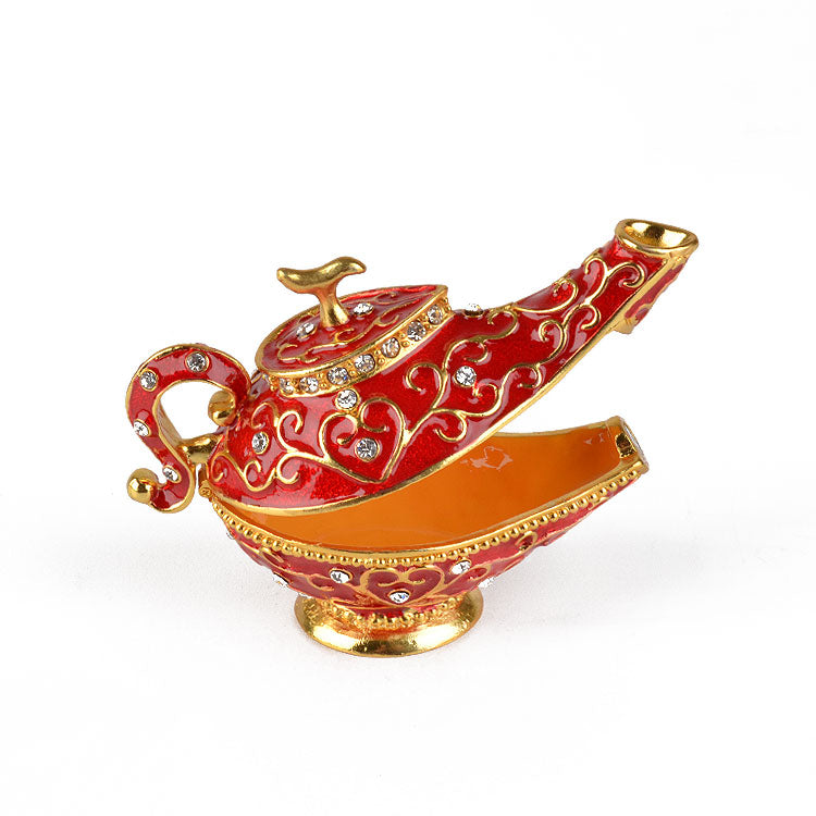 Red Genie Lamp Trinket Box