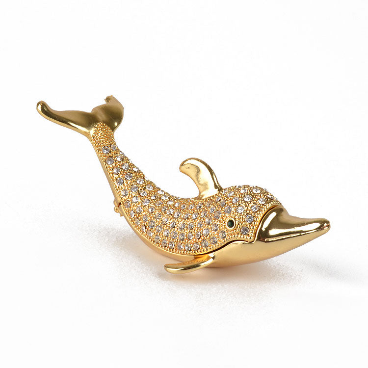 Golden Dolphin Keepsake Box