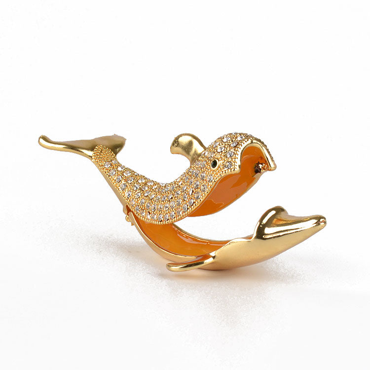 Golden Dolphin Keepsake Box