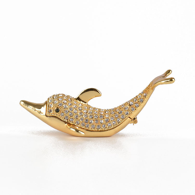 Golden Dolphin Keepsake Box