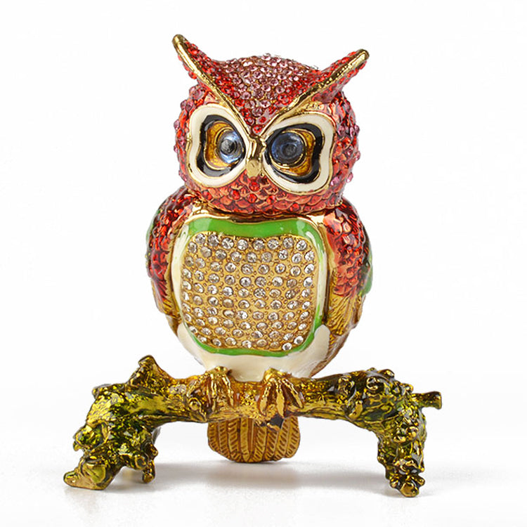 Owl on a Branch Trinket Box