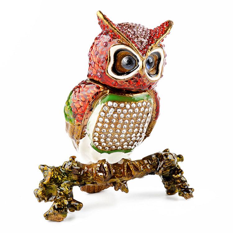 Owl on a Branch Trinket Box