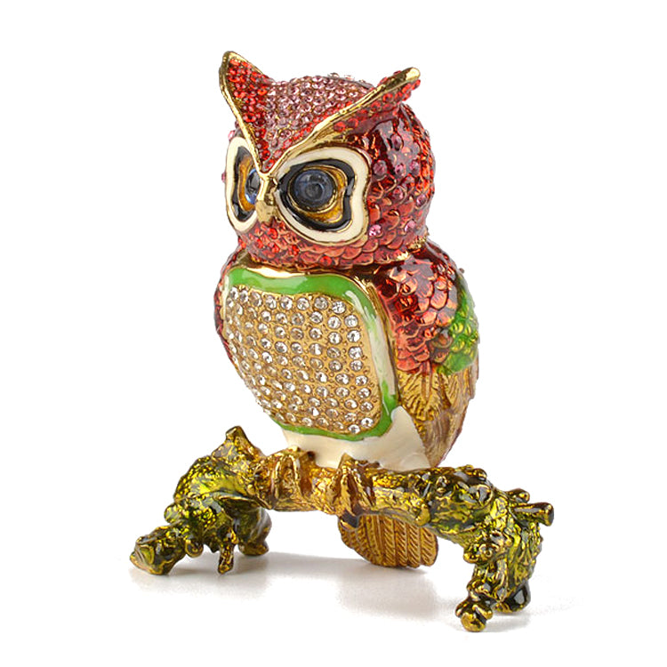 Owl on a Branch Trinket Box