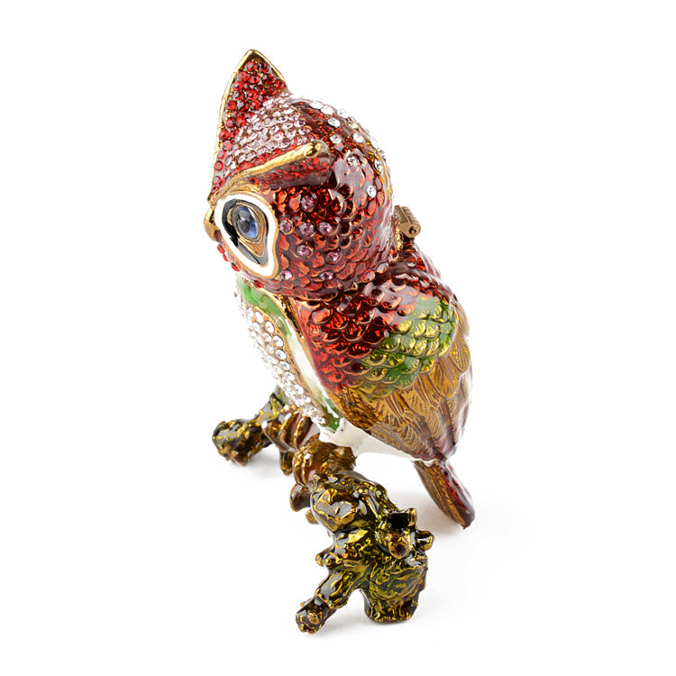Owl on a Branch Trinket Box