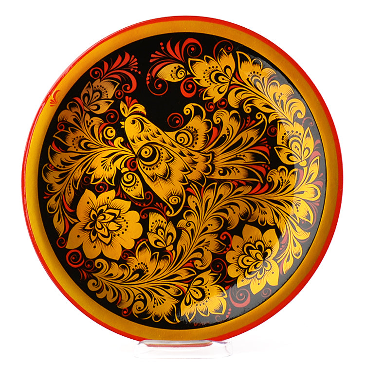 Khokhloma Decorative Platter - Round