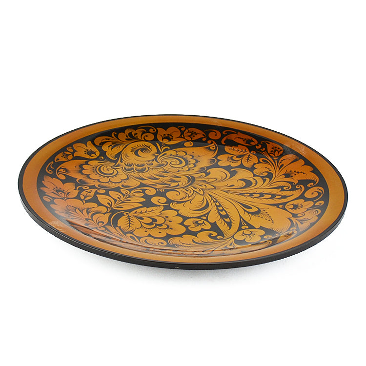 Black and Gold Khokhloma Decorative Platter
