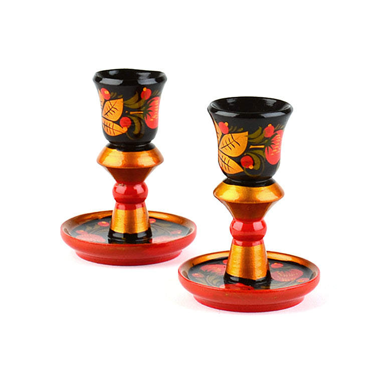 Khokhloma Candle Holder Set