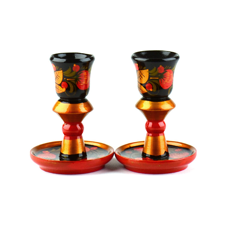 Khokhloma Candle Holder Set