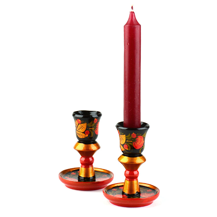 Khokhloma Candle Holder Set