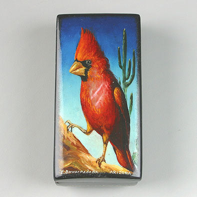 Red Cardinal Russian Lacquer Box