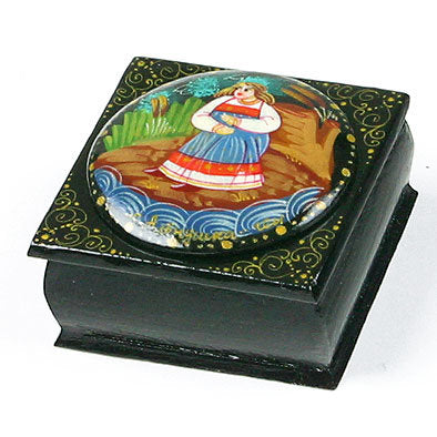 Painted Fairytale Russian Lacquer Box