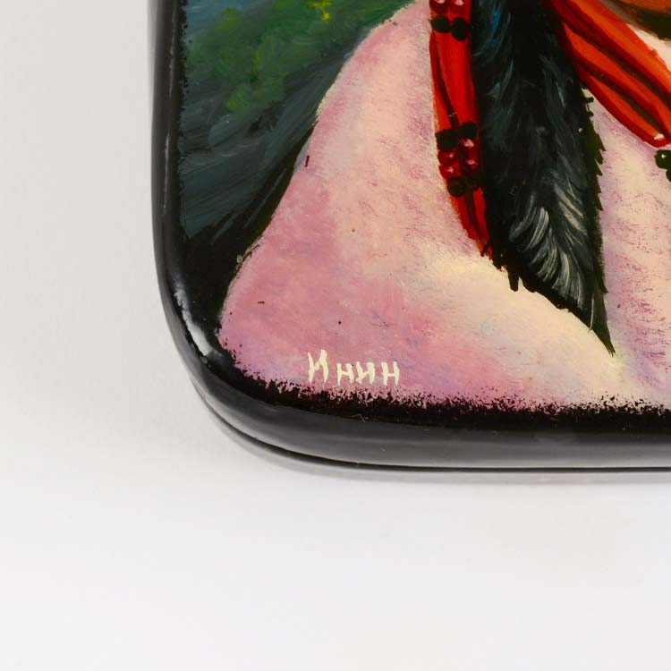 Young Native American Girl Lacquer Box