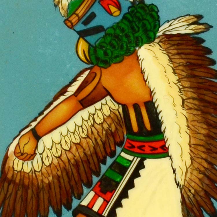 Eagle Kachina Hand Painted Lacquer Box