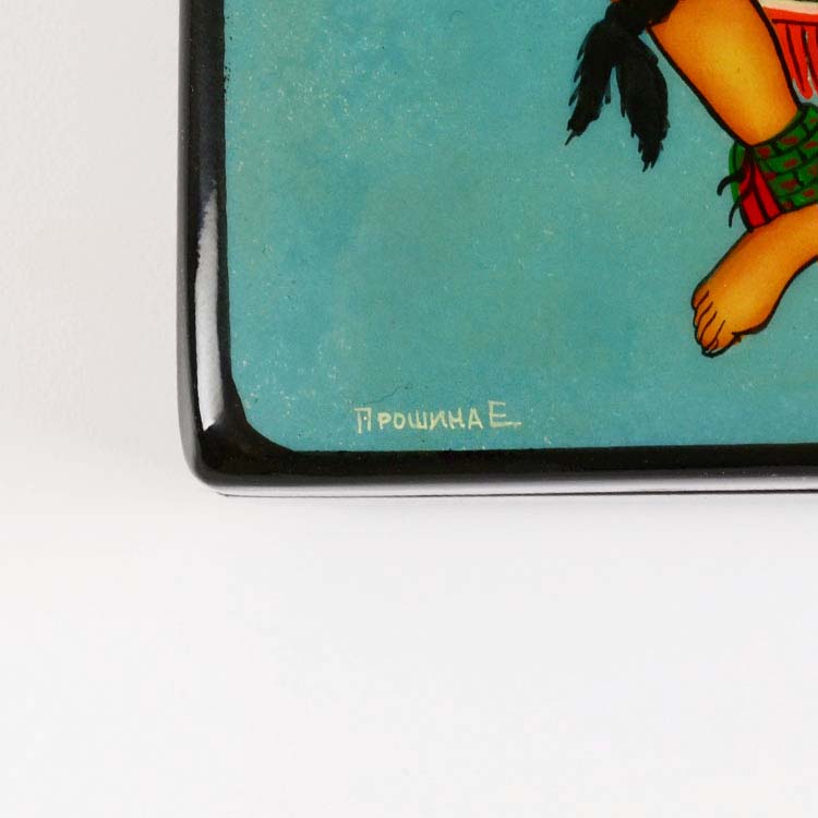 Eagle Kachina Hand Painted Lacquer Box