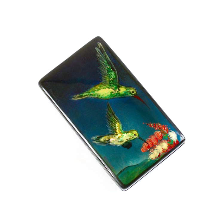 Hummingbirds Russian Lacquer Box