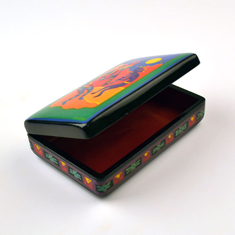 Colorful Kokopellis Lacquer Box