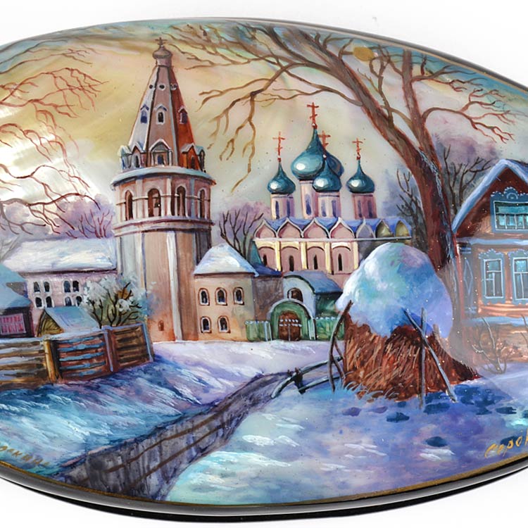 Abalone Shell Russian Lacquer Box