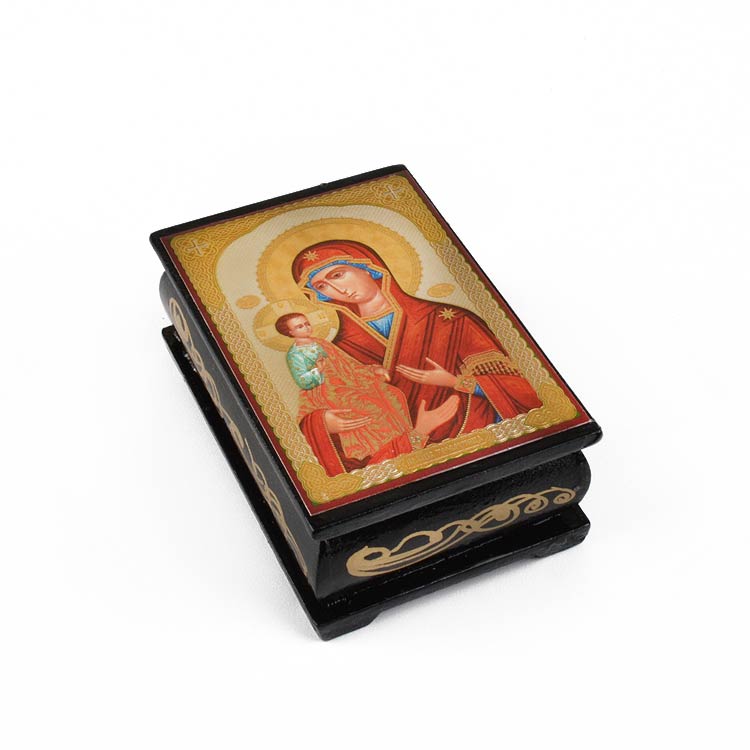 Theotokos With Three Hands Lacquer Box
