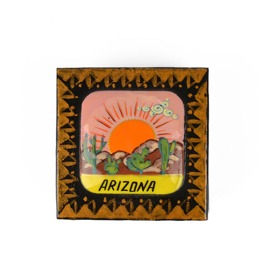 Square Arizona Lacquer Box