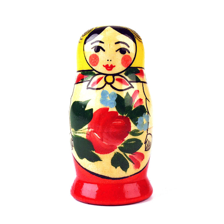 Red Roses 3 Pcs. Set Nesting Doll