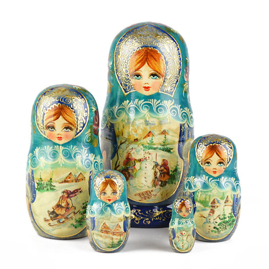 Fun in the Snow Matryoshka Doll