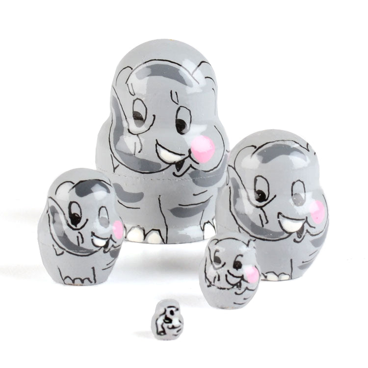 1 1-4" Tiny Elephant Matryoshka