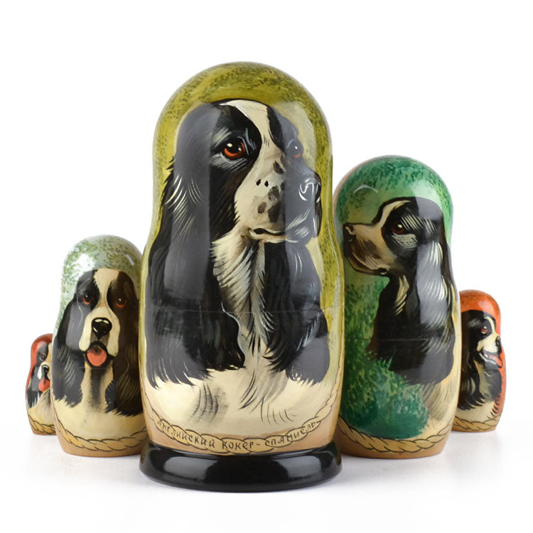 English Cocker Spaniel Dog Stacking Doll