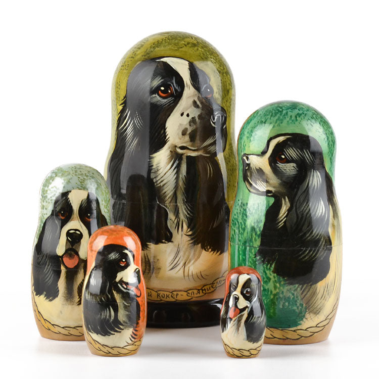 English Cocker Spaniel Dog Stacking Doll