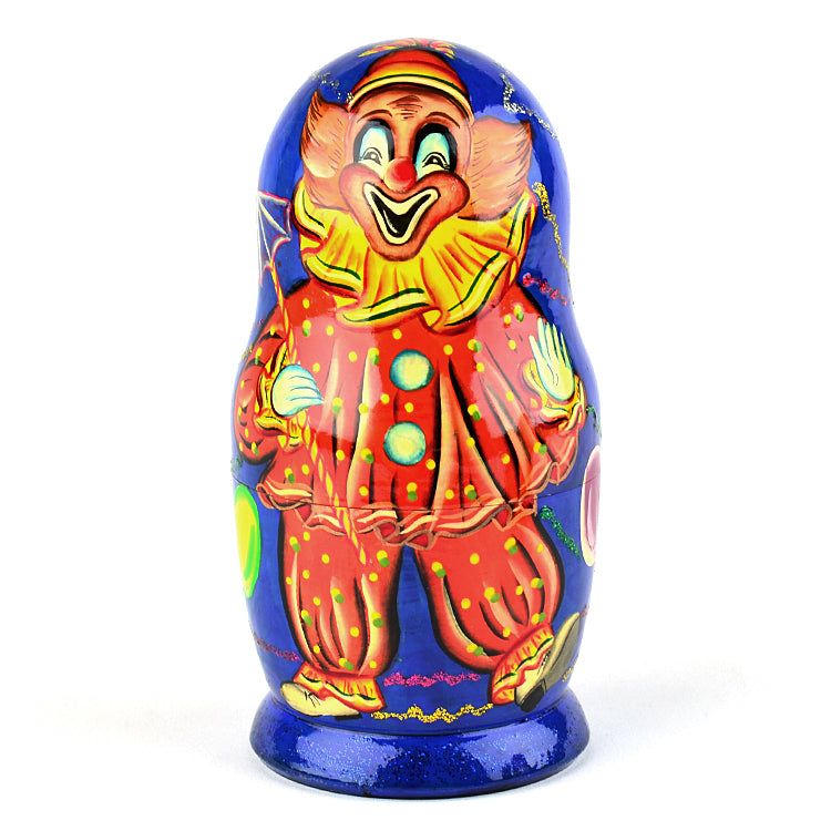Happy Circus Clowns Stacking Doll