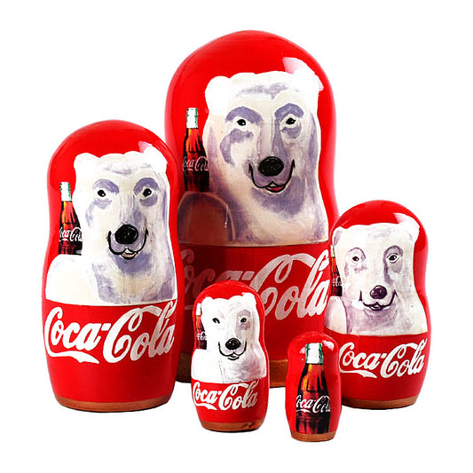 Collectible Coca Cola Bear Nesting Doll