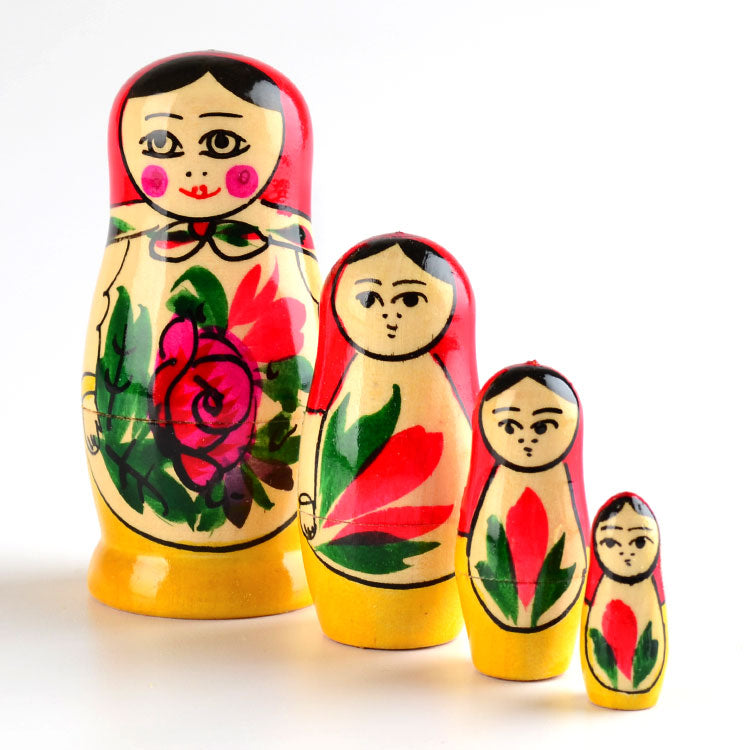 Red Roses 4 Pcs. Babushka