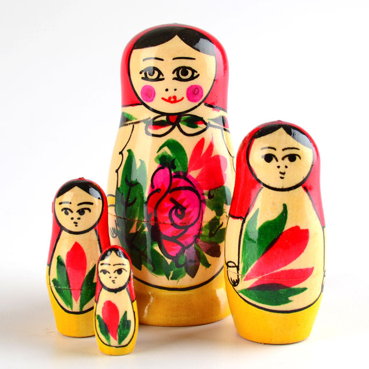 Red Roses 4 Pcs. Babushka