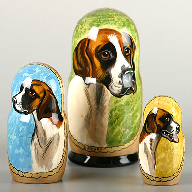 Harrier Dog Nesting Doll