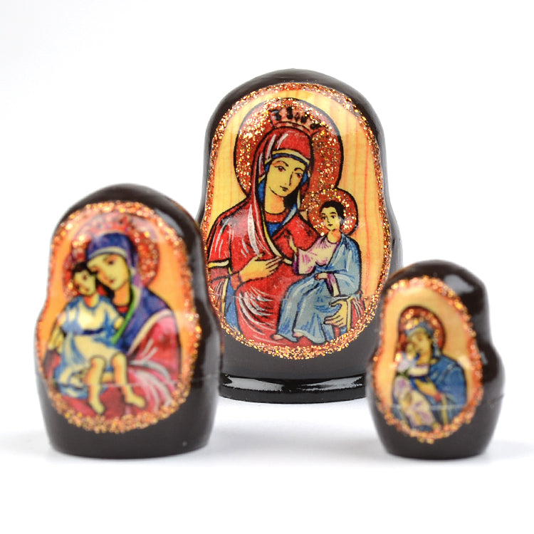 1 1-2" Tall Tiny Mother Of God Matryoshka