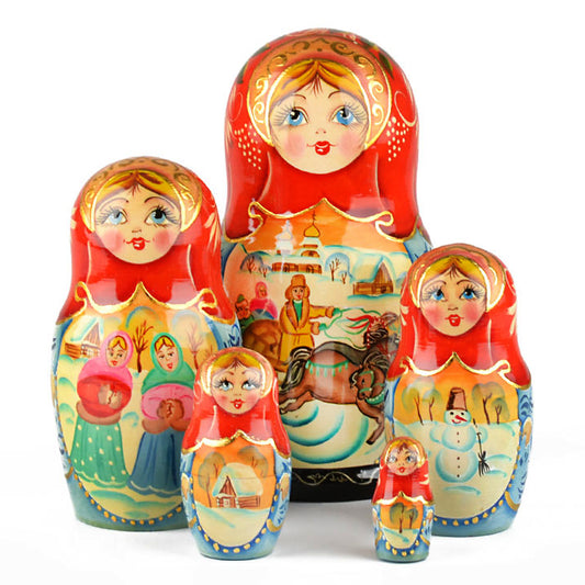 Troika Winter 5 pc Nested Doll