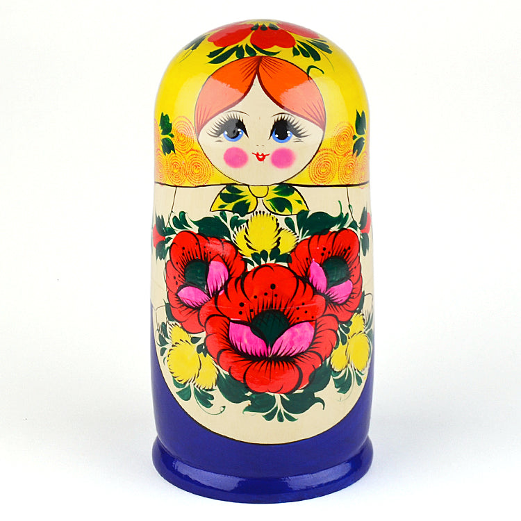 Summer Flowers Traditional Nesting Doll