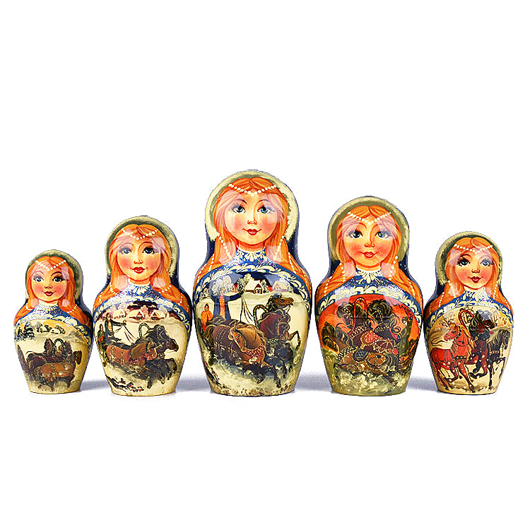 Russian Troika 25 Pcs.Nesting Doll