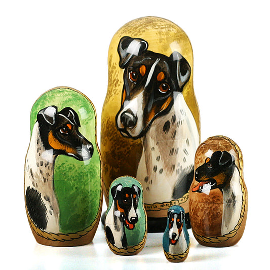 Smooth Fox Terrier Stacking Doll