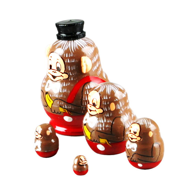 1 1-2" Tall Tiny Monkey With Hat Doll