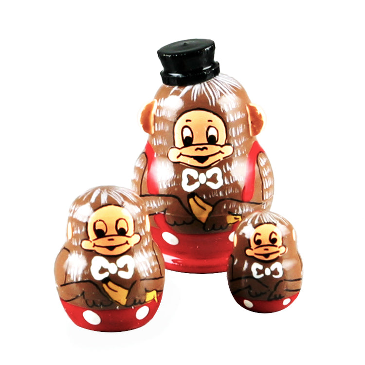 1 1-2" Tall Tiny Monkey With Hat Doll