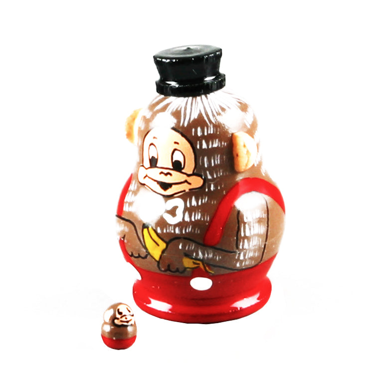 1 1-2" Tall Tiny Monkey With Hat Doll