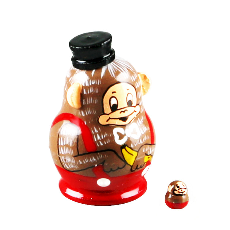 1 1-2" Tall Tiny Monkey With Hat Doll